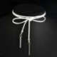 10PCS fehér virág csipke bársony choker nyaklánc Vintage lánc ékszer szett