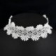 10PCS fehér virág csipke bársony choker nyaklánc Vintage lánc ékszer szett