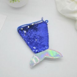 Királykék Gyerek lányok hableány farok Crossbody táskák érme erszényes pénztárca kártya tartó tárolás