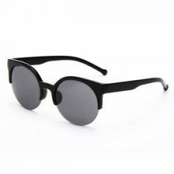 Fekete Hot Women Retro Cat Eye Vintage kerek napszemüveg szemüveg UV400 Shades Szemüveg