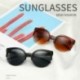 Fekete Hot Women Retro Cat Eye Vintage kerek napszemüveg szemüveg UV400 Shades Szemüveg