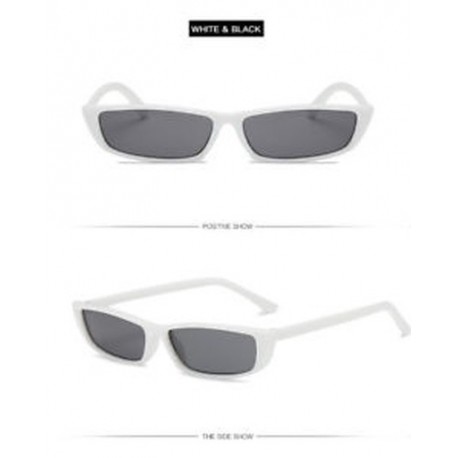 fehér NŐI VINTAGE RETRO KÖRNYEZETKÉSZÍTŐ LÁNYOK RECTANGLE UV400 KERESZTŐ FASHION SHADE