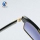 Fekete keret   lila lencse Férfi napszemüveg fényvisszaverő nők túlméretezett négyzet alakú keret szemüveg 100% UV400