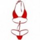 Piros Szexi női fehérnemű Micro Thong fehérnemű G-String Bra Mini Bikini fürdőruha