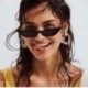 Fekete ezüst NŐI VINTAGE CAT EYE SUNGLASSES RETRO kis keret UV400 EYEWEAR FADHION LADIES