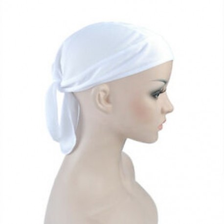 fehér Felszerelt kötött férfiak női tiszta szín kalap motoros motorkerékpár Bandana fej borítás legújabb