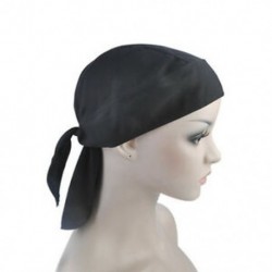 Fekete Felszerelt kötött férfiak női tiszta szín kalap motoros motorkerékpár Bandana fej borítás legújabb