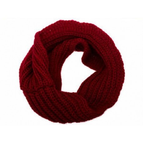Bor vörös Női férfiak téli meleg meleg végtelen 1 körkábel kötött köpeny Xmas nyak sál kendő JP