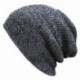 szürke Férfi Női Unisex Kötött Baggy Beanie Téli Hat Ski Slouchy Chic Kötött sapka koponya