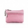 Rózsaszín Női bőr mini érme változás erszényes pénztárca tengelykapcsoló cipzár kis Unisex puha táska