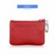 Piros Női bőr mini érme változás erszényes pénztárca tengelykapcsoló cipzár kis Unisex puha táska