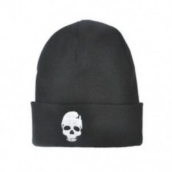fehér Unisex kültéri téli meleg sík kötött sapka Baggy Hip Hop koponya Beanie kötött kalap