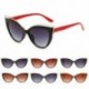 Fekete keret   piros láb Divat Női Vintage Retro Cat Eye UV400 Napszemüveg Szemüvegek Szemüvegek