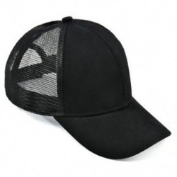 Fekete 2018 lófarok baseball sapka nők rendetlen bun baseball sapka Snapback sun sport sapkák