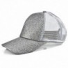 * 2 Ezüst 2018 lófarok baseball sapka nők rendetlen bun baseball sapka Snapback sun sport sapkák