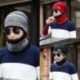 szürke Férfiak Kemping Hat Téli Beanie Baggy Meleg Gyapjú Fleece Ski Cap   Sál Neckerchief