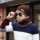 szürke Férfiak Kemping Hat Téli Beanie Baggy Meleg Gyapjú Fleece Ski Cap   Sál Neckerchief
