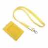 Sárga Bőr Pocket Credit azonosító kártya jelvény címke tulajdonosa Pass tok nyakpánt nyakpánt
