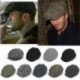 2 * Férfiak Női halszálkás Bunnet Beret Golf Tweed Cabbie Gatsby Hat Hírlevél Ivy Cap