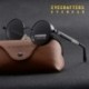 Arany / szürke Hot Vintage polarizált Steampunk napszemüveg divat kerek tükrözött retro szemüveg
