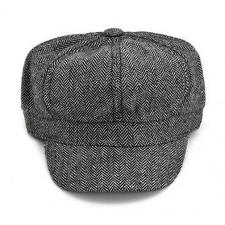 2 * Férfi gyapjú halszálkás Tweed Gatsby hírkötő sapka Ivy kalap golf vezetés lapos Cabbie