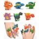 2PCS aranyos dinoszaurusz ujj gyűrű PVC puha rajzfilm dinoszaurusz gyűrűk gyerekek játék ajándék