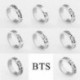 Ezüst színű RAP MONSTER gyűrű - 1994. 09. 12. - KPOP - BTS - Bangtan Boys