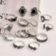 15Pcs Vintage Retro Midi ujj gyűrű beállítása Punk Boho Knuckle gyűrűk Esküvői ékszerek