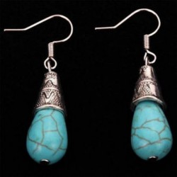 * 11 (3X1cm) 925 Ezüst Fehér Topáz Holdkő Fül Hook Hoop Dangle Fülbevaló Női Ékszer Ajándék