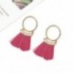 * 37 Rose Red Női divat Bohém fülbevaló Vintage Boho hosszú bojt fülbevaló fülbevaló