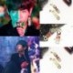 BTS - LOVED feliratos fülbevaló kövekkel díszítve - KPOP - BTS - Bangtan Boys