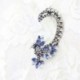 1PC női vogue ezüst kolibri kristály iced out fül mandzsetta klip fülbevaló ajándék