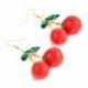 Divat Női Cseresznye Csepp Draple Rhinestone Fül Hook Fülbevaló Ékszer Ajándék 1Pair