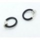 Ezüst 2db klip hamis orr karika gyűrű fül szeptum ajkak fülbevaló fülbevaló Piercing