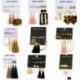 * 20 9 Párok / Ezüst készlet Elegáns 20 stílusú fülbevaló szett hosszú csokor kristály 6Pair fül csípő karika nők