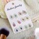 6Pairs / Set Boho Női Crystal strasszos fülbevaló Drop Ear fülbevaló ékszerek