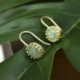 Női Opal Hook Fülbevaló Ékszerek Trendi Évforduló 18K Arany Töltött Dangle Drop