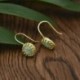 Női Opal Hook Fülbevaló Ékszerek Trendi Évforduló 18K Arany Töltött Dangle Drop