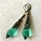 Női Retro Boho fülbevalók Dangle zöld eljegyzési esküvői divat ékszer ajándék