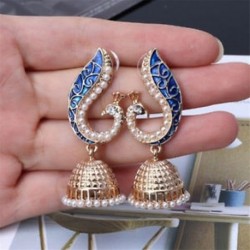 Nők Vintage Indiai Páva Jhumka Jhumki Drop Fülbevaló Cigány ékszerek