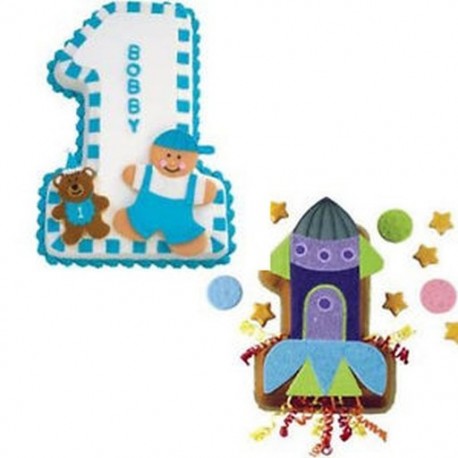 1-es alakú tortaforma szülinapra - alumínium sütőforma - B4M7