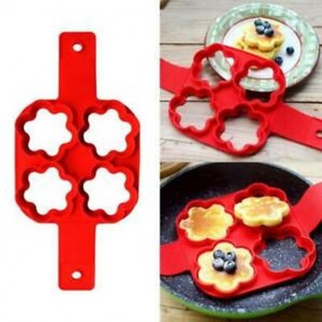 2db Négy adagos virág alakú szilikon palacsinta forma - tükörtojás forma - sütőforma - B1Y1