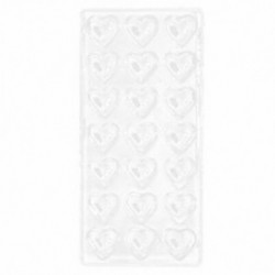 21 adagos Szív alakú műanyag csokoládéforma - fondant forma - A9W5