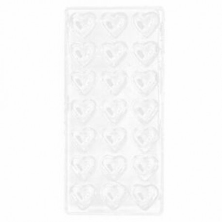 21 adagos Szív alakú műanyag csokoládéforma - fondant forma - A9W5