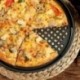 2X (szénacél nem tapadó pizza sütőedénytálca 32 cm-es pizza tányérantennákkal, O4M5