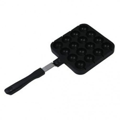 16 formájú takoyaki forma fogantyúval - Fekete D6N6