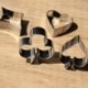 2 x 4db-os szett - Póker - Francia kártya színeivel - Pikk - Kőr - Káró - Treff alakú sütemény kiszúró forma - Z2B7