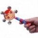1db baba gyerekek szivárványos fa fogantyúval Bell Jingle Stick Shaker Rattle játékok K1R6