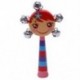 1db baba gyerekek szivárványos fa fogantyúval Bell Jingle Stick Shaker Rattle játékok Z2J6