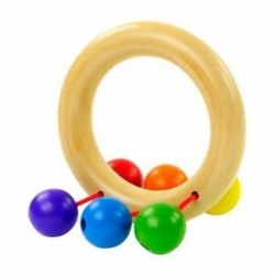 Baba fából készült csengő Rattle játék-csengő zenei nevelési ütős hangszer U1L7